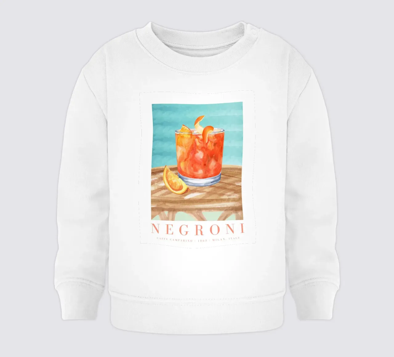 Negroni Cocktail Print felpa neonato da Bella Studio