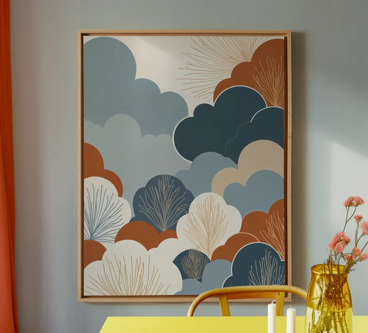 Serene Cloudscape canvas with Floater frame by Artistic-shop