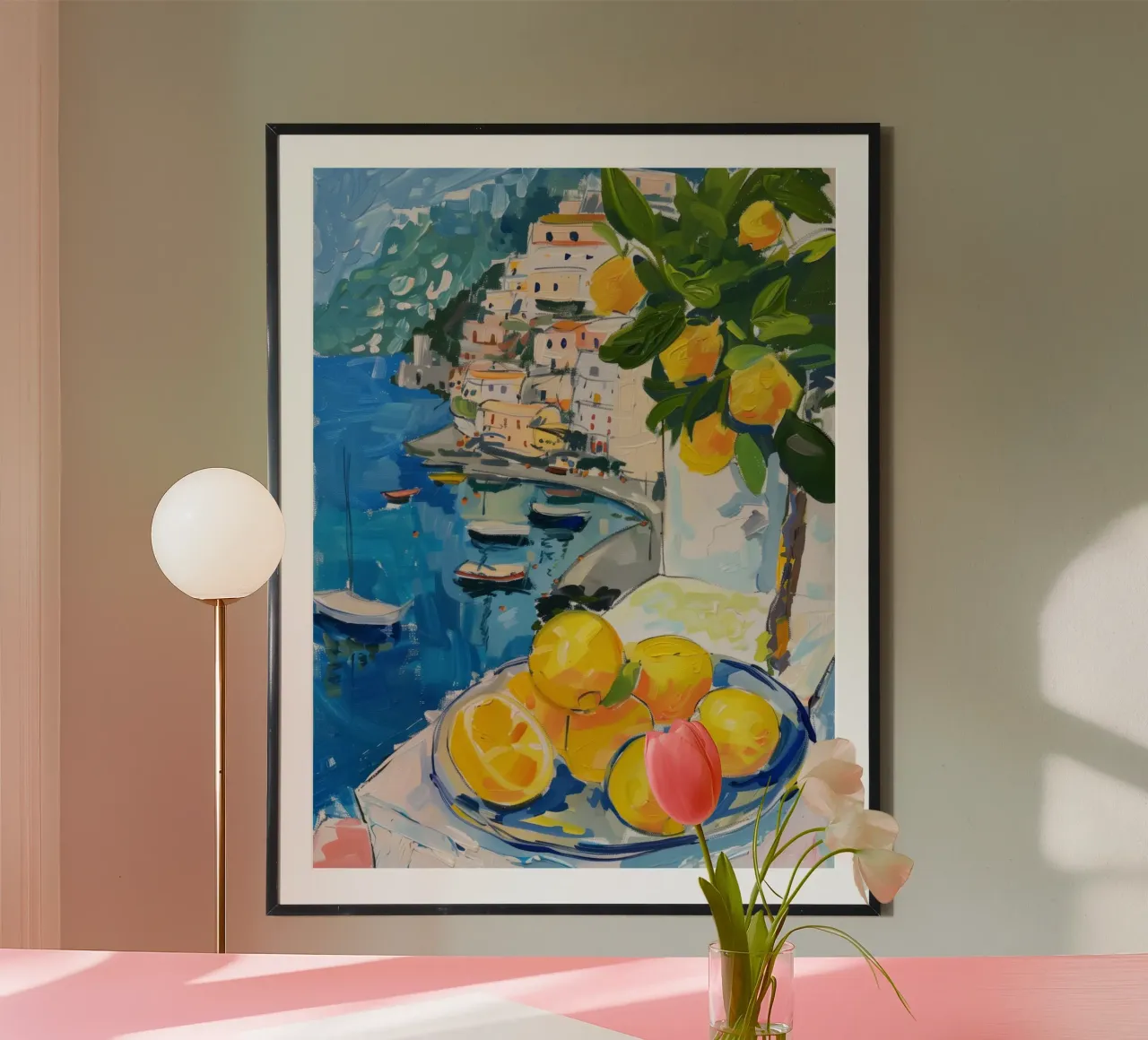 Amalfiküste Italienischer Öl Kunstdruck Hahnemühle von Bella Studio