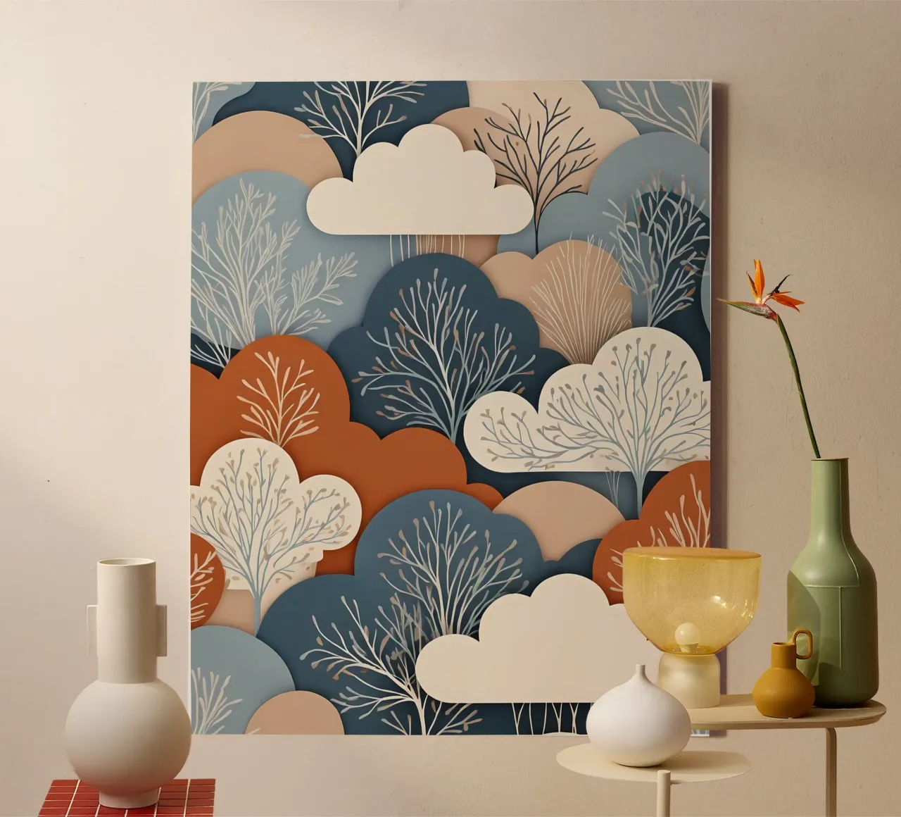 Etherische sereniteit canvas met Baklijst van Artistic-shop