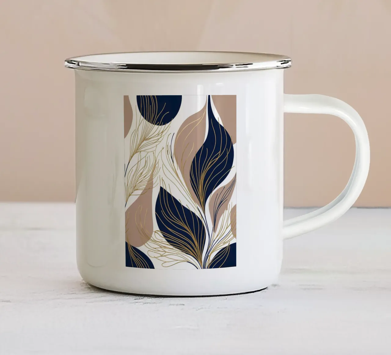 Sogni di foglie d'oro tazza in smalto da Artistic-shop
