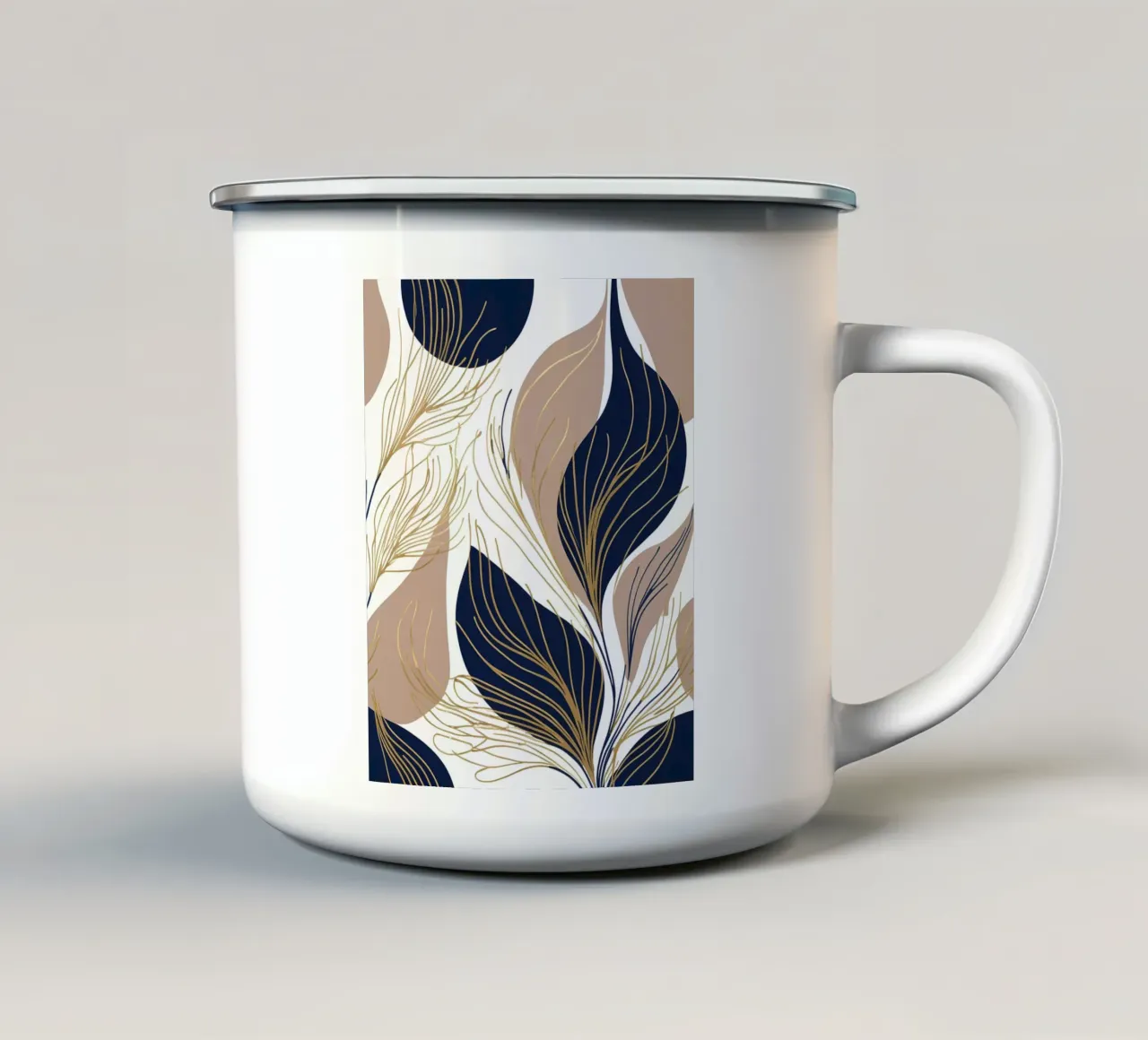 Sogni di foglie d'oro tazza in smalto da Artistic-shop