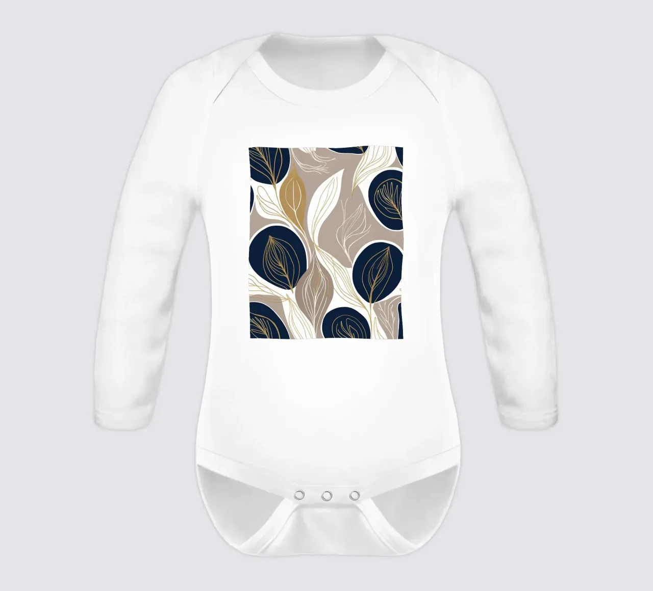 Minimalist Botanical long-sleeve baby romper by Artistic-shop