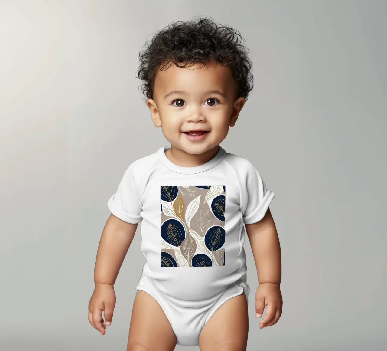 Botanico minimalista body neonato maniche corte da Artistic-shop