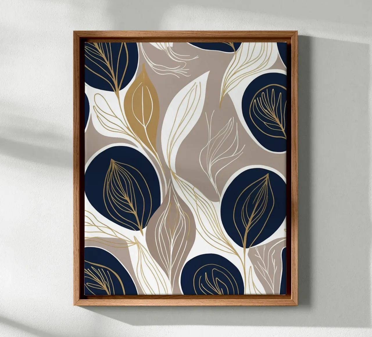 Botanico minimalista tela con Cornice a cassetta da Artistic-shop