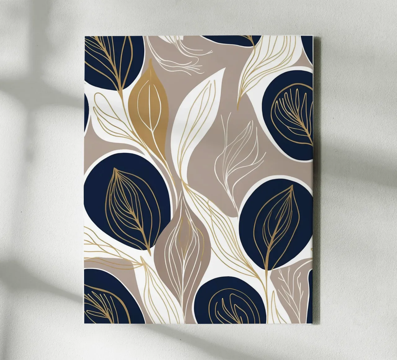 Botanico minimalista tela con Cornice a cassetta da Artistic-shop