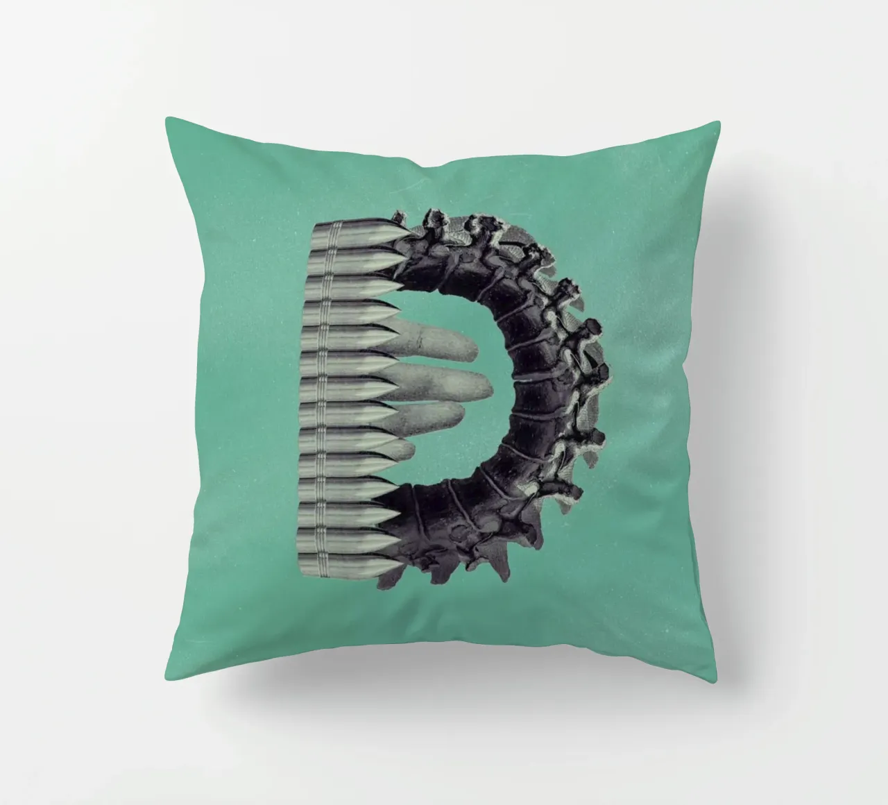 Steampunk Alphabet Letter D cuscino da Birgit Palma