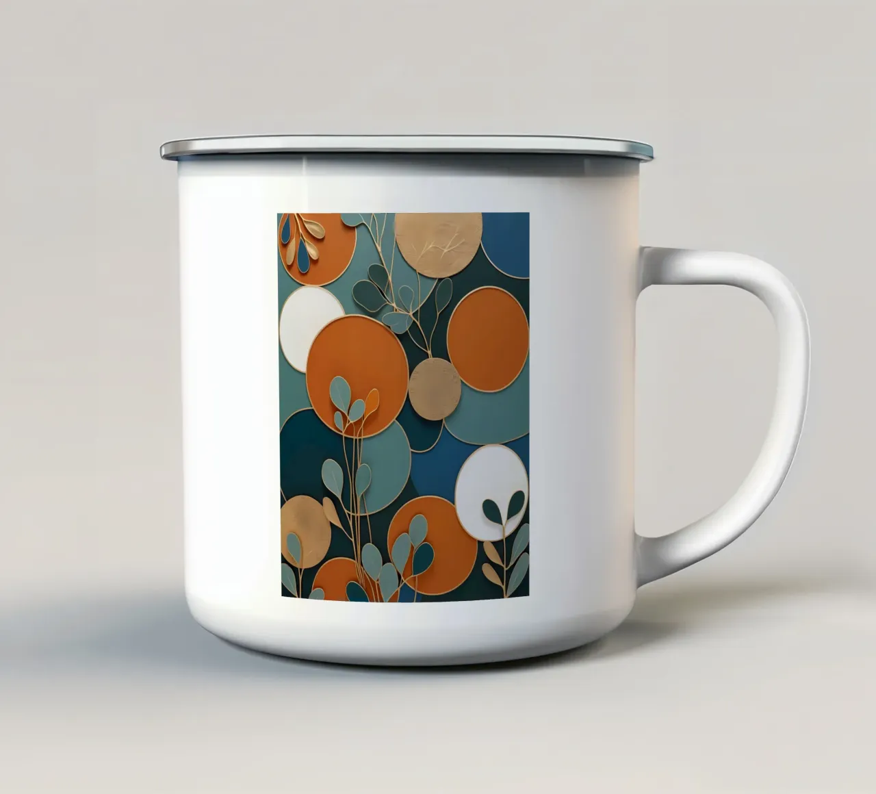 Cerchi organici tazza in smalto da Artistic-shop