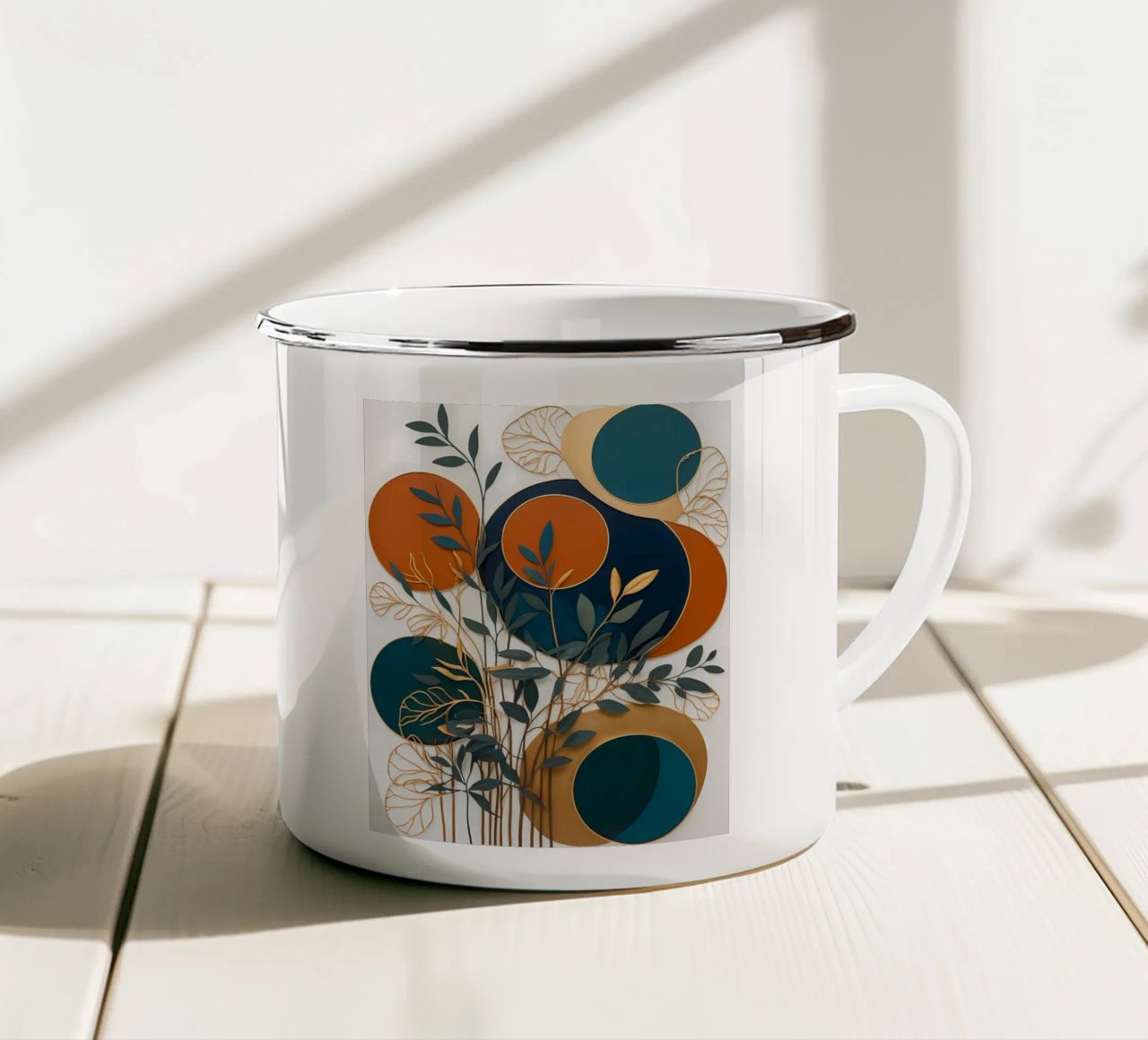 Foglie stratificate tazza in smalto da Artistic-shop