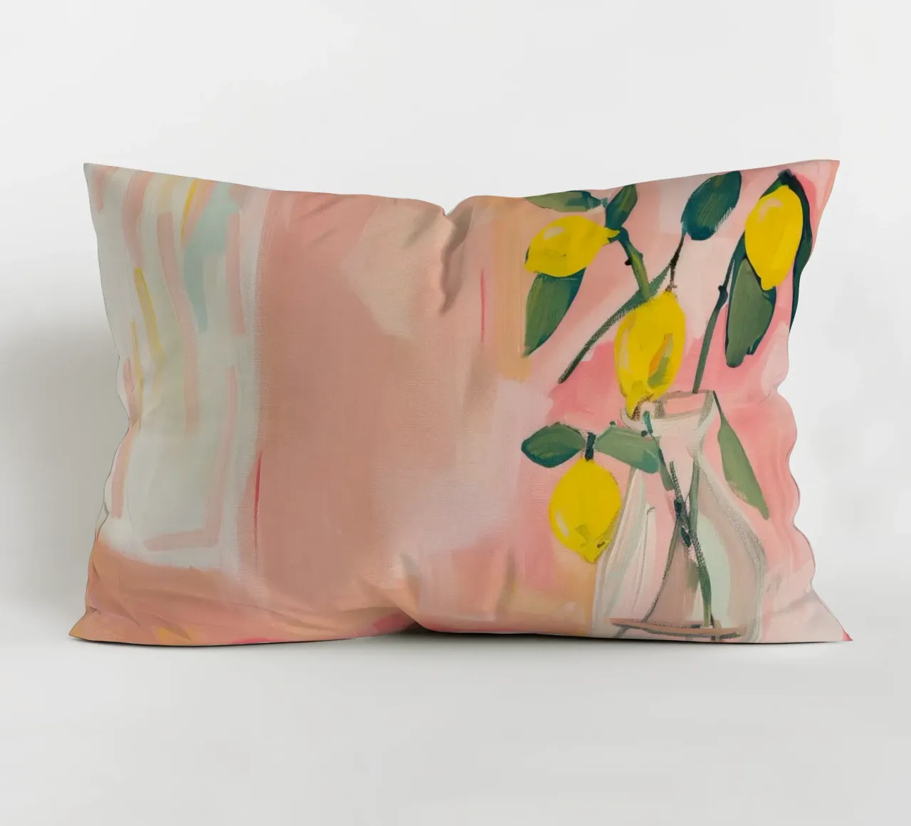 Stampa rosa limone cuscino da Bella Studio