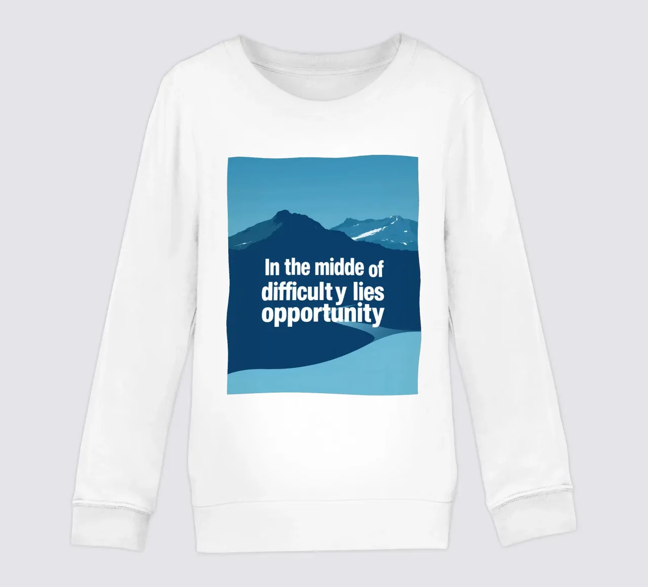 In the Heart of Challenge kids sweatshirt by inspirational quote