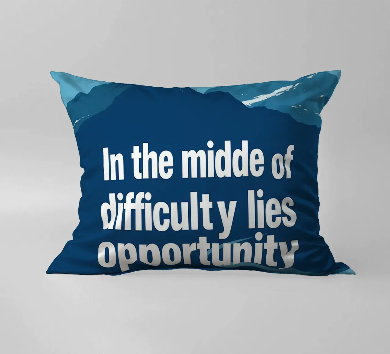 In the Heart of Challenge decorative cushion by inspirational quote