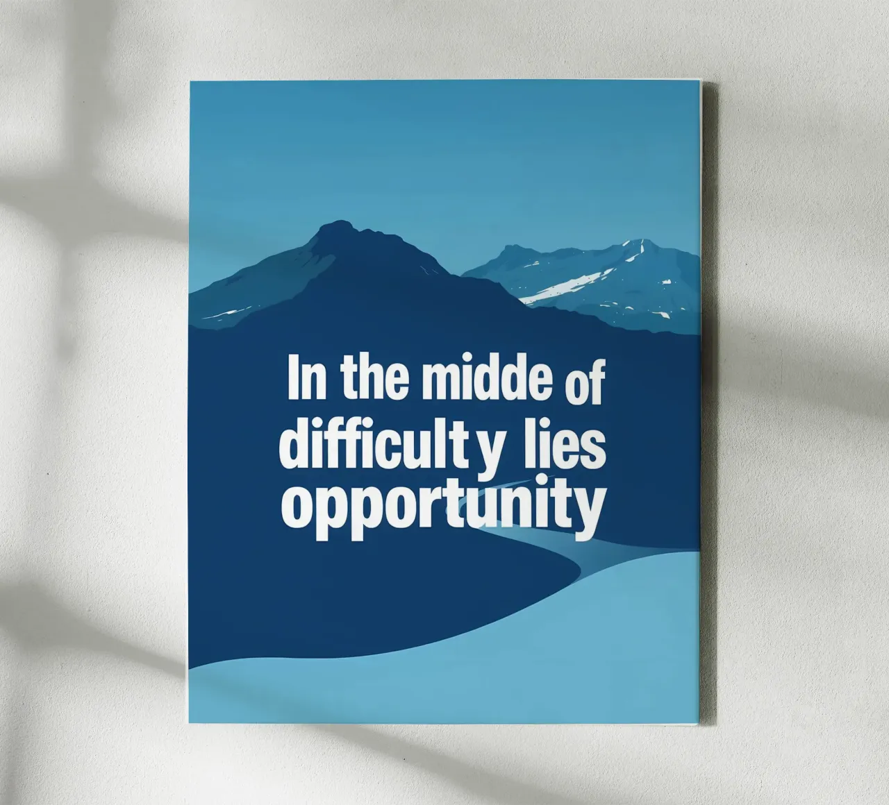 In the Heart of Challenge canvas by inspirational quote