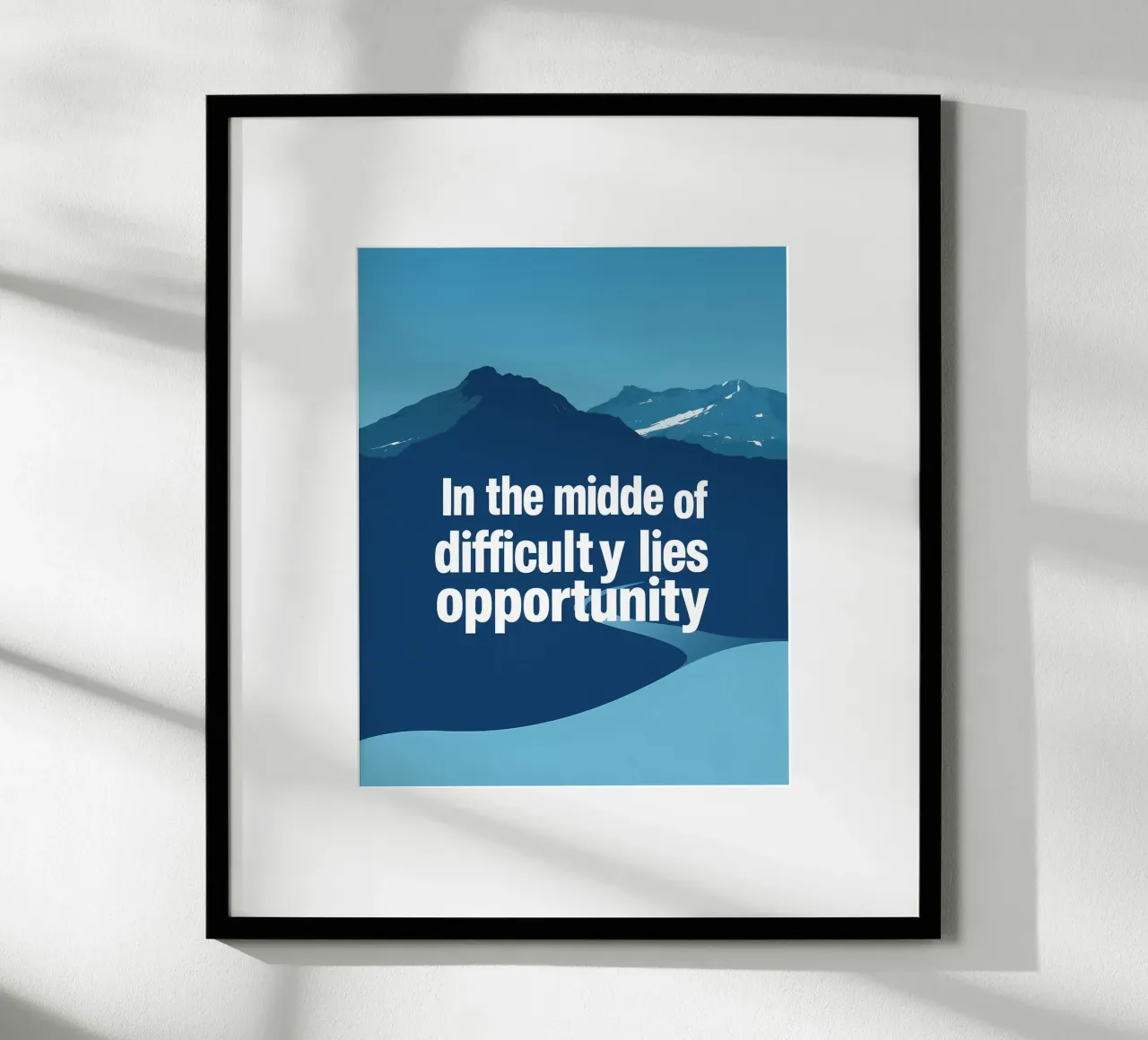 Nel cuore della sfida poster con telaio in plastica da inspirational quote
