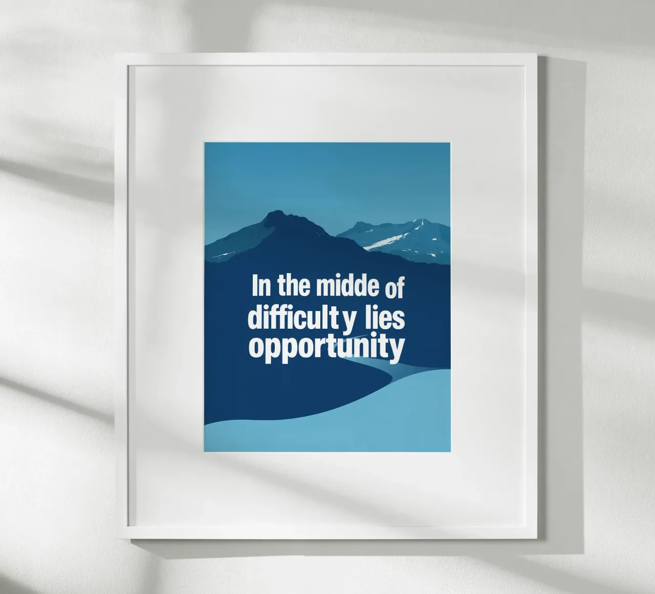 Nel cuore della sfida poster con telaio in plastica da inspirational quote