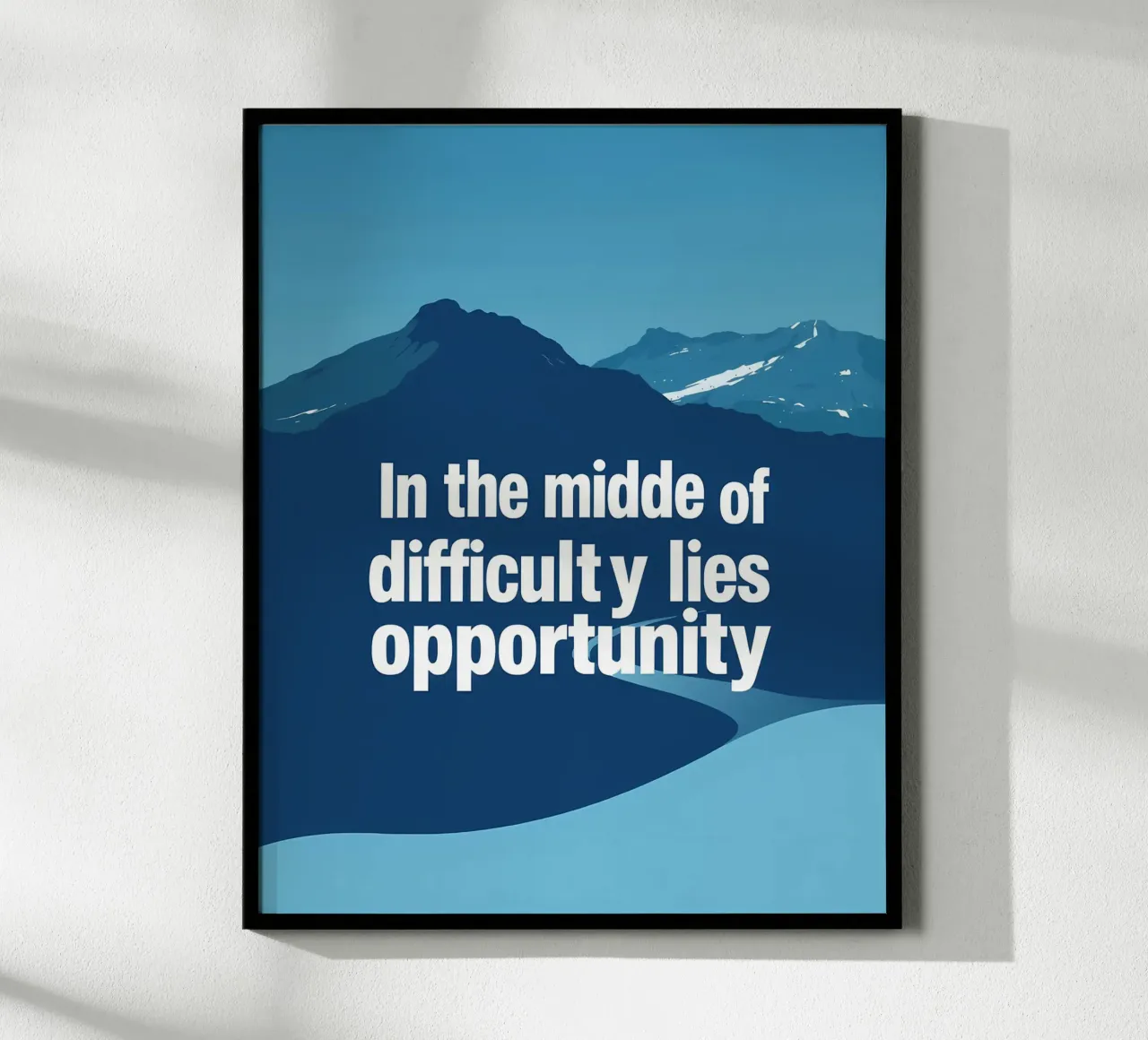 Nel cuore della sfida poster con telaio in plastica da inspirational quote