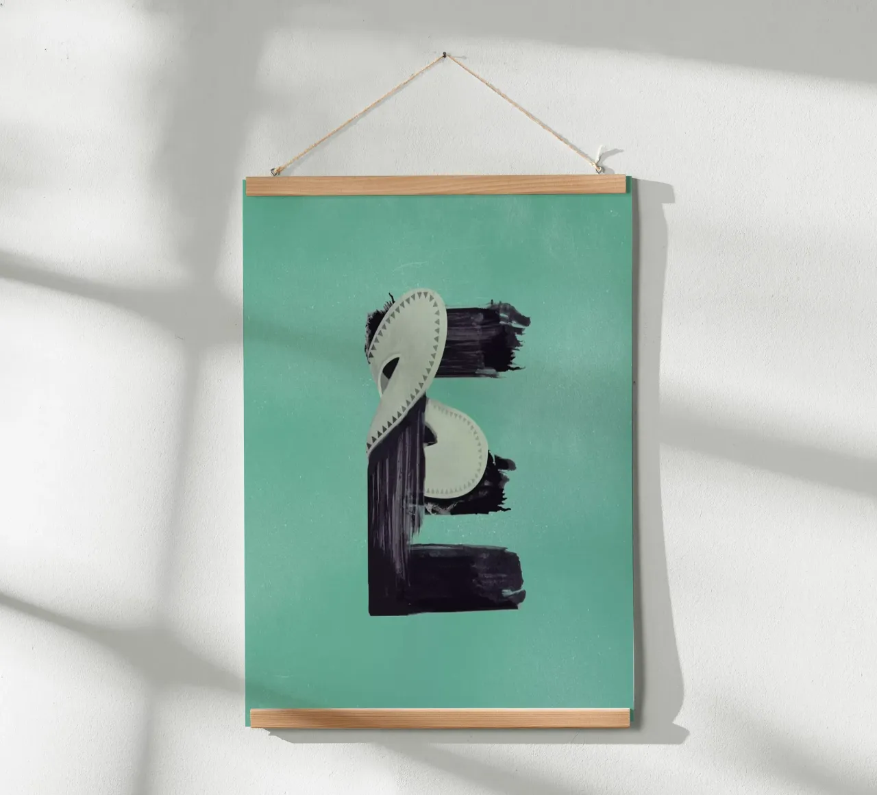 Steampunk Alphabet Letter E poster con telaio in alluminio da Birgit Palma