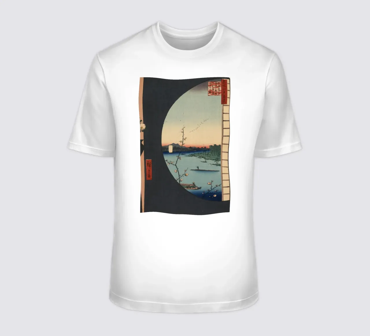 One Hundred Famous Views of Edo View from Massaki of Suijin t-shirt by William Store