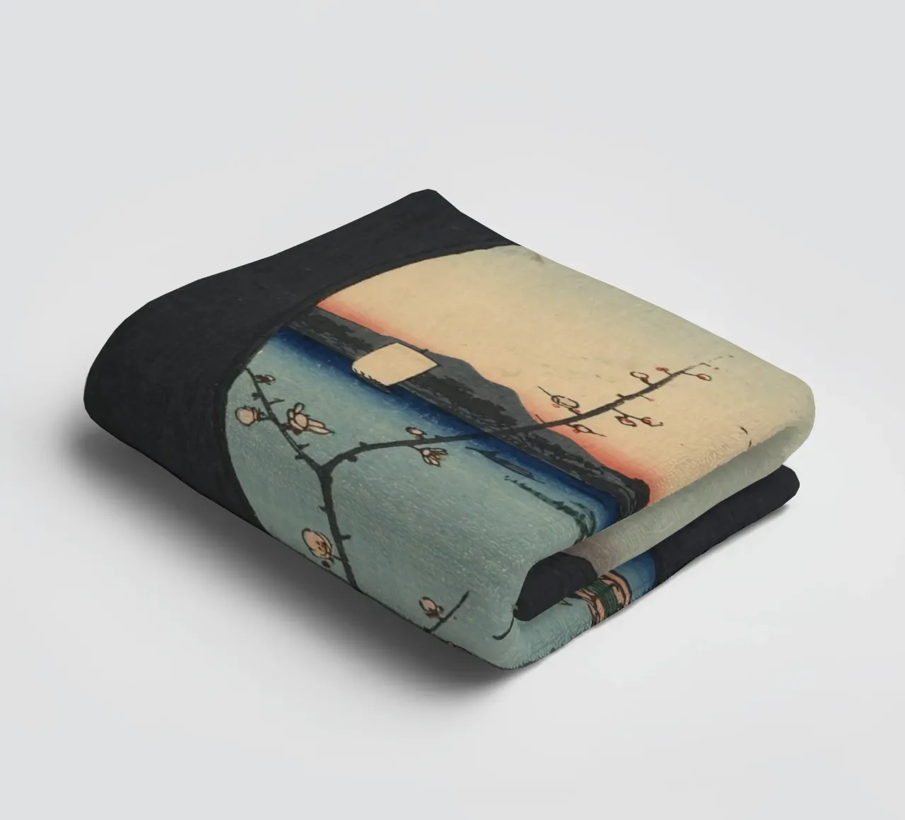 One Hundred Famous Views of Edo View from Massaki of Suijin towel by William Store