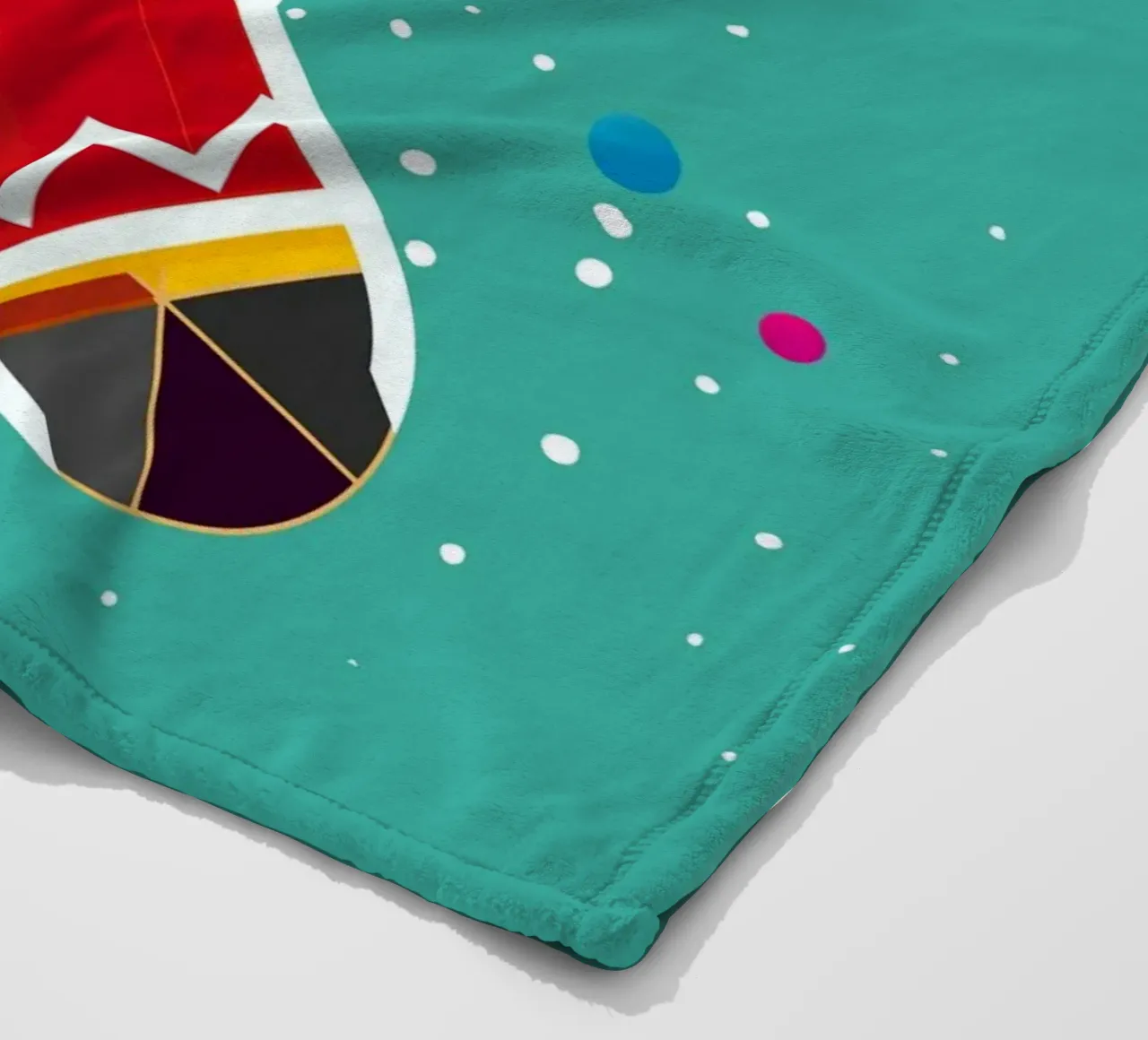 Gingerbread man in Santa design - Creative Christmas illustration fleece blanket by namosh