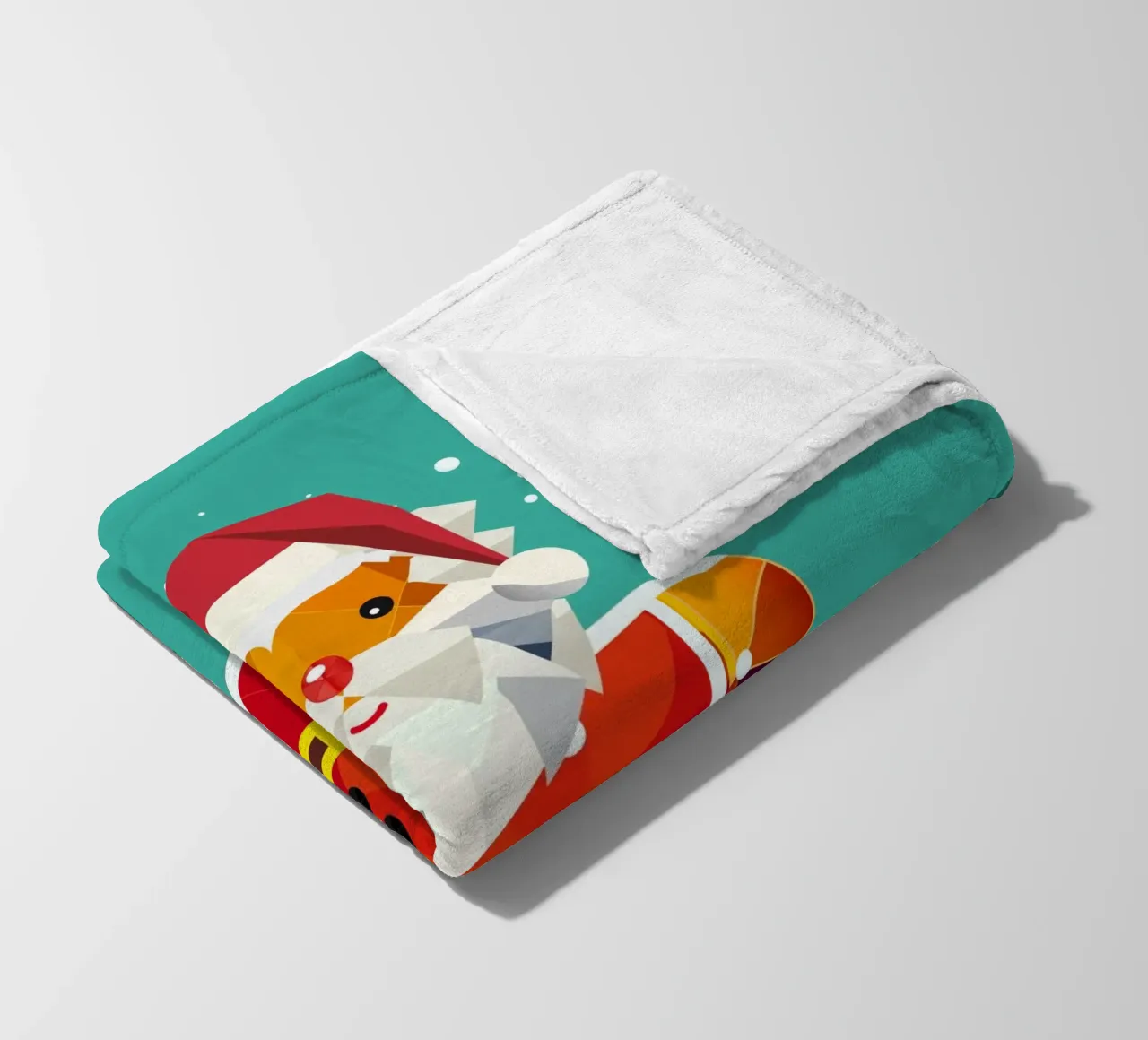 Gingerbread man in Santa design - Creative Christmas illustration fleece blanket by namosh