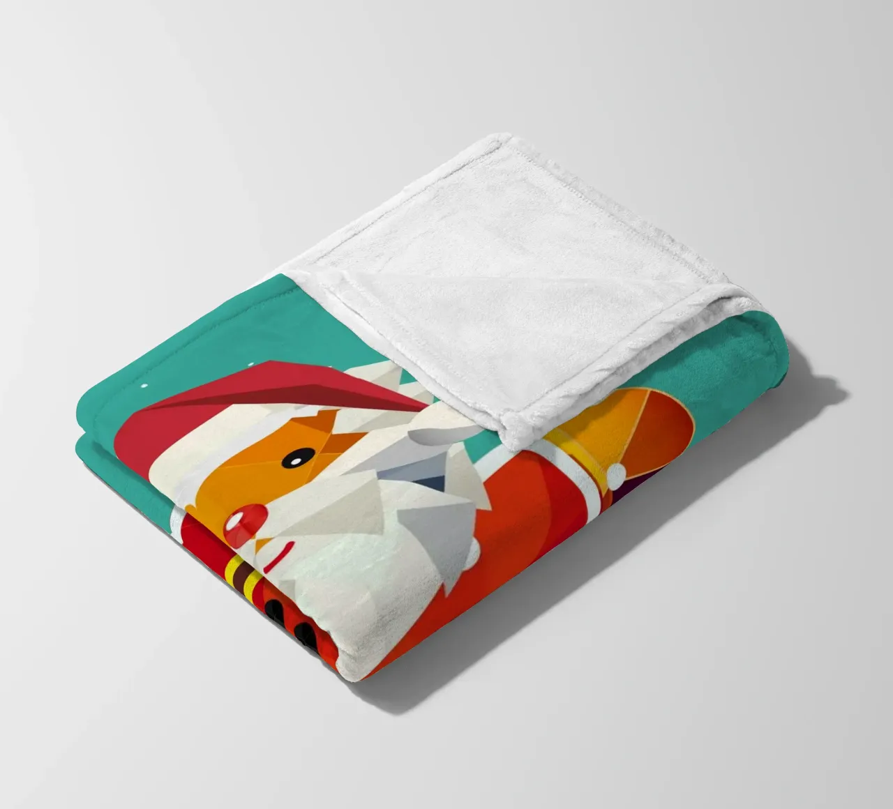 Gingerbread man in Santa design - Creative Christmas illustration fleece blanket by namosh