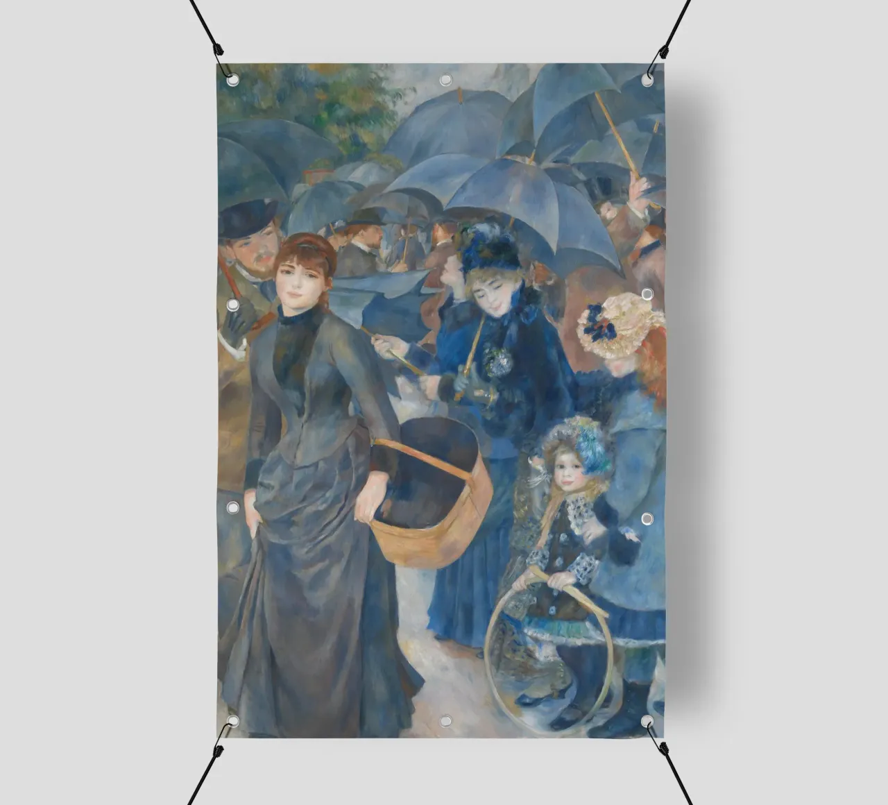 Pierre-Auguste Renoir - Gli ombrelli telo in pvc da William Store