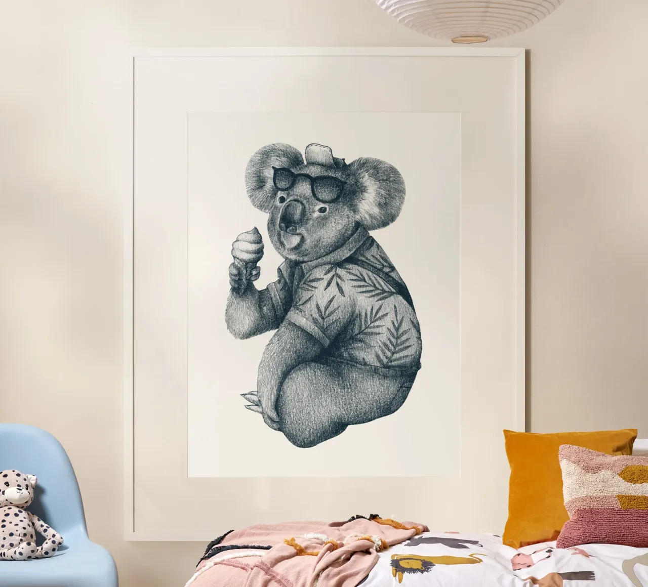 È l'ora del gelato poster con telaio in plastica da mikekoubou