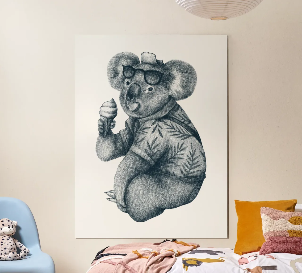 È l'ora del gelato poster con telaio in plastica da mikekoubou