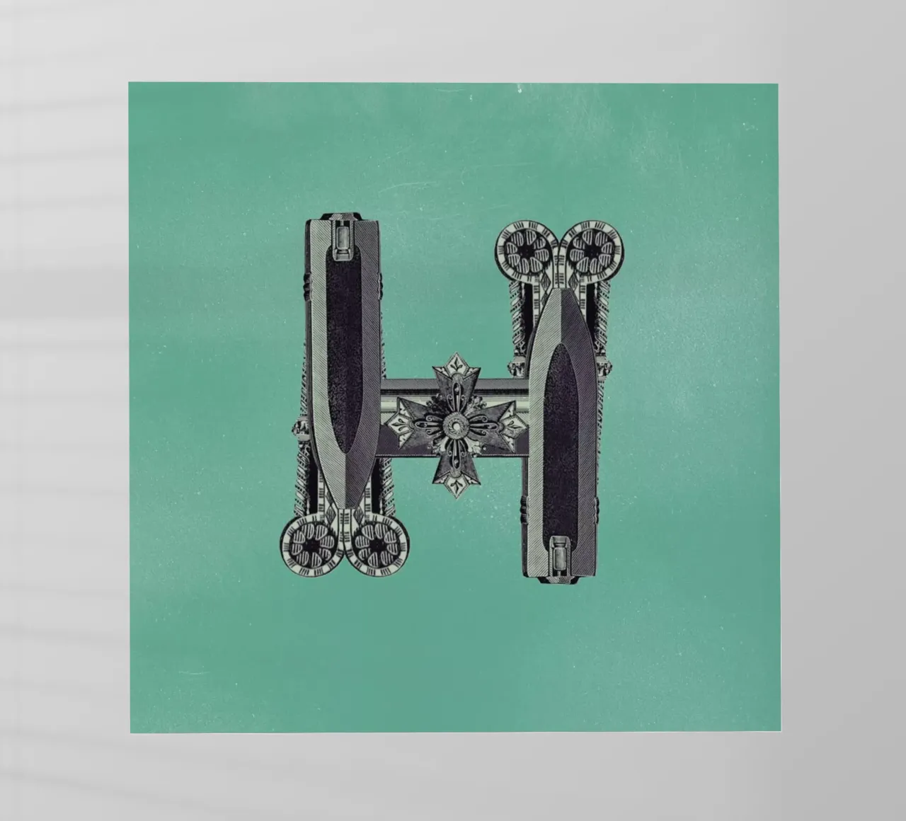 Steampunk Alphabet Letter H pellicola backlit da Birgit Palma