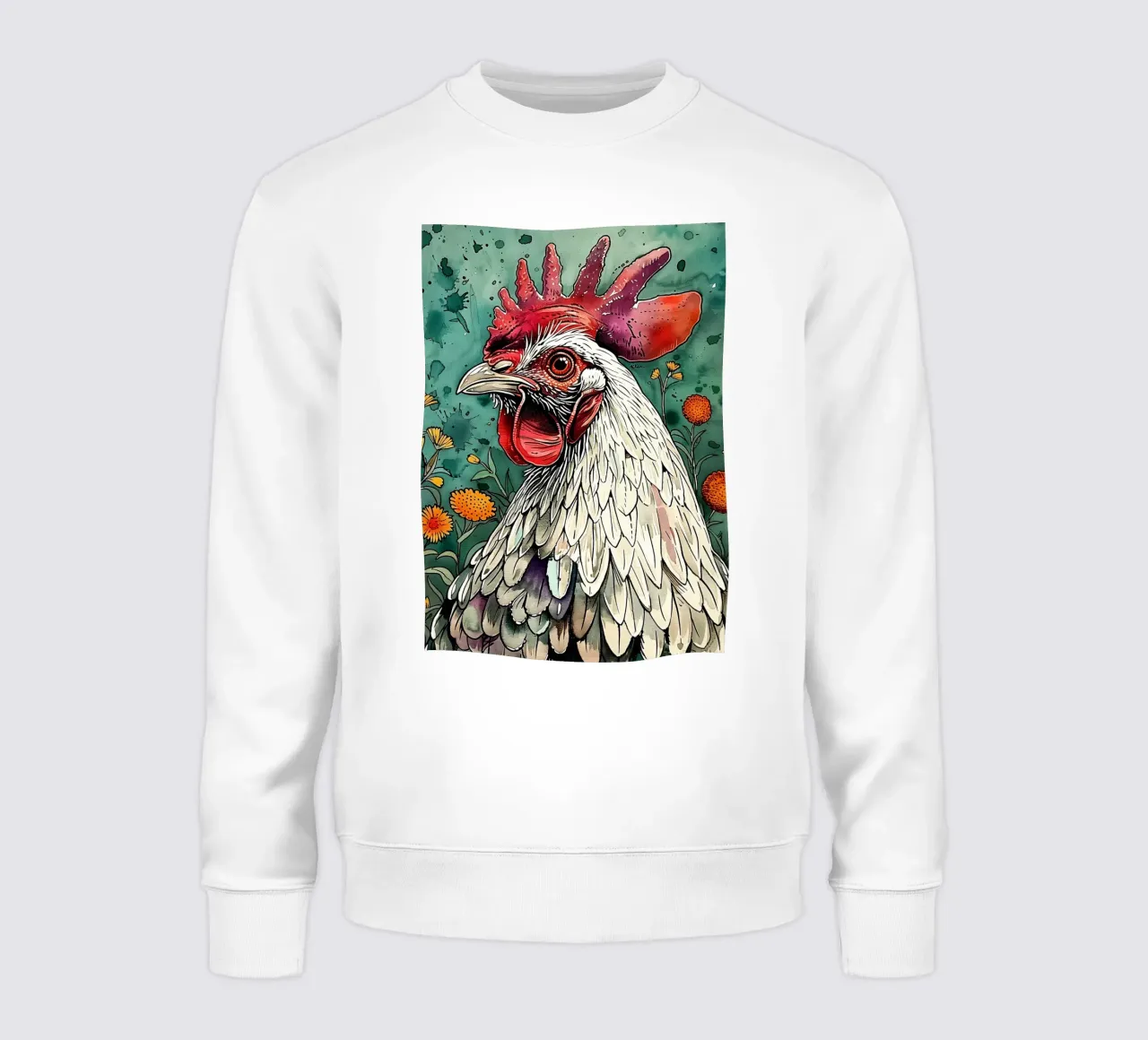Gallo animale d'arte felpa da Justyna Jaszke JBJart