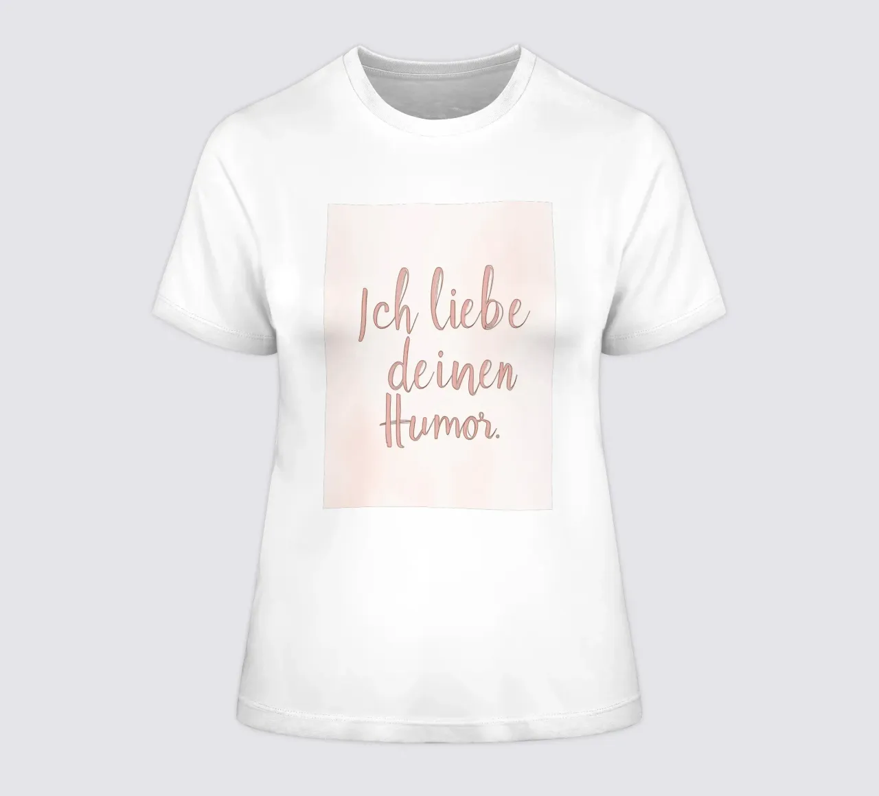 Declaration of love with humour women's fitted t-shirt by Carinaprint