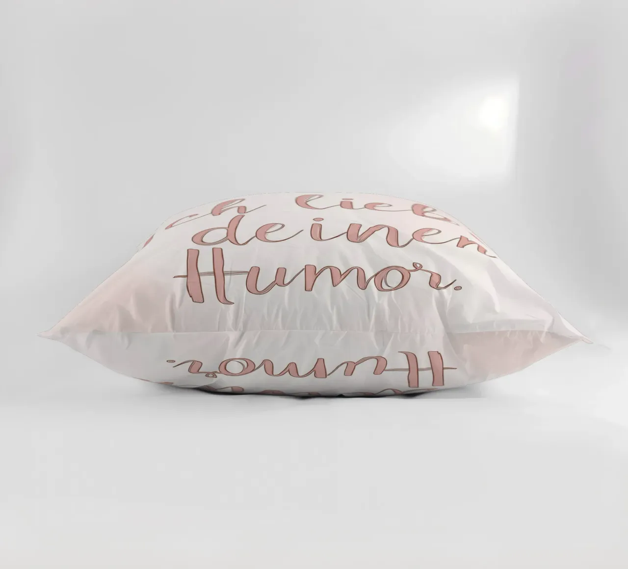 Declaration of love with humour decorative cushion by Carinaprint