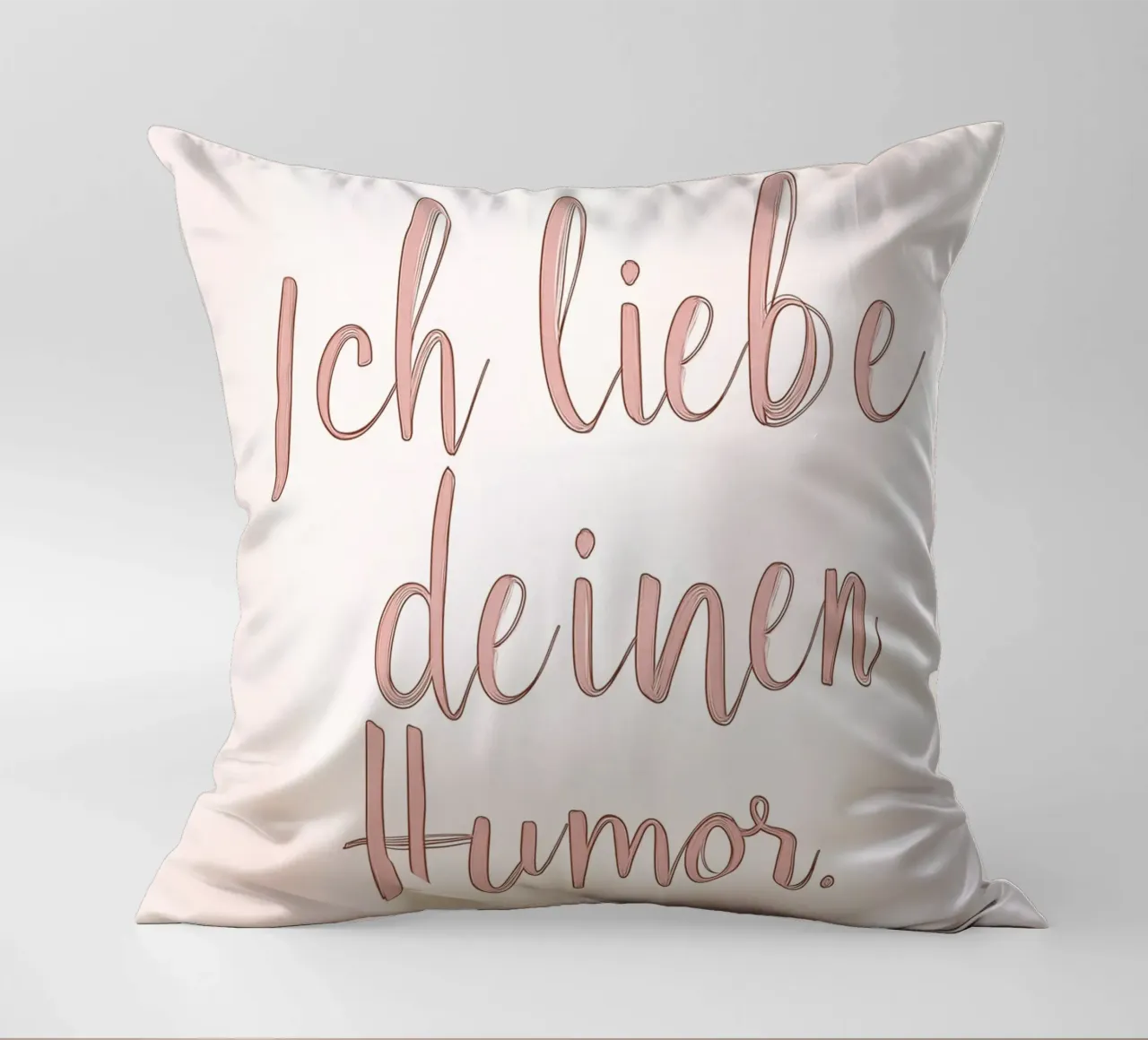 Declaration of love with humour decorative cushion by Carinaprint