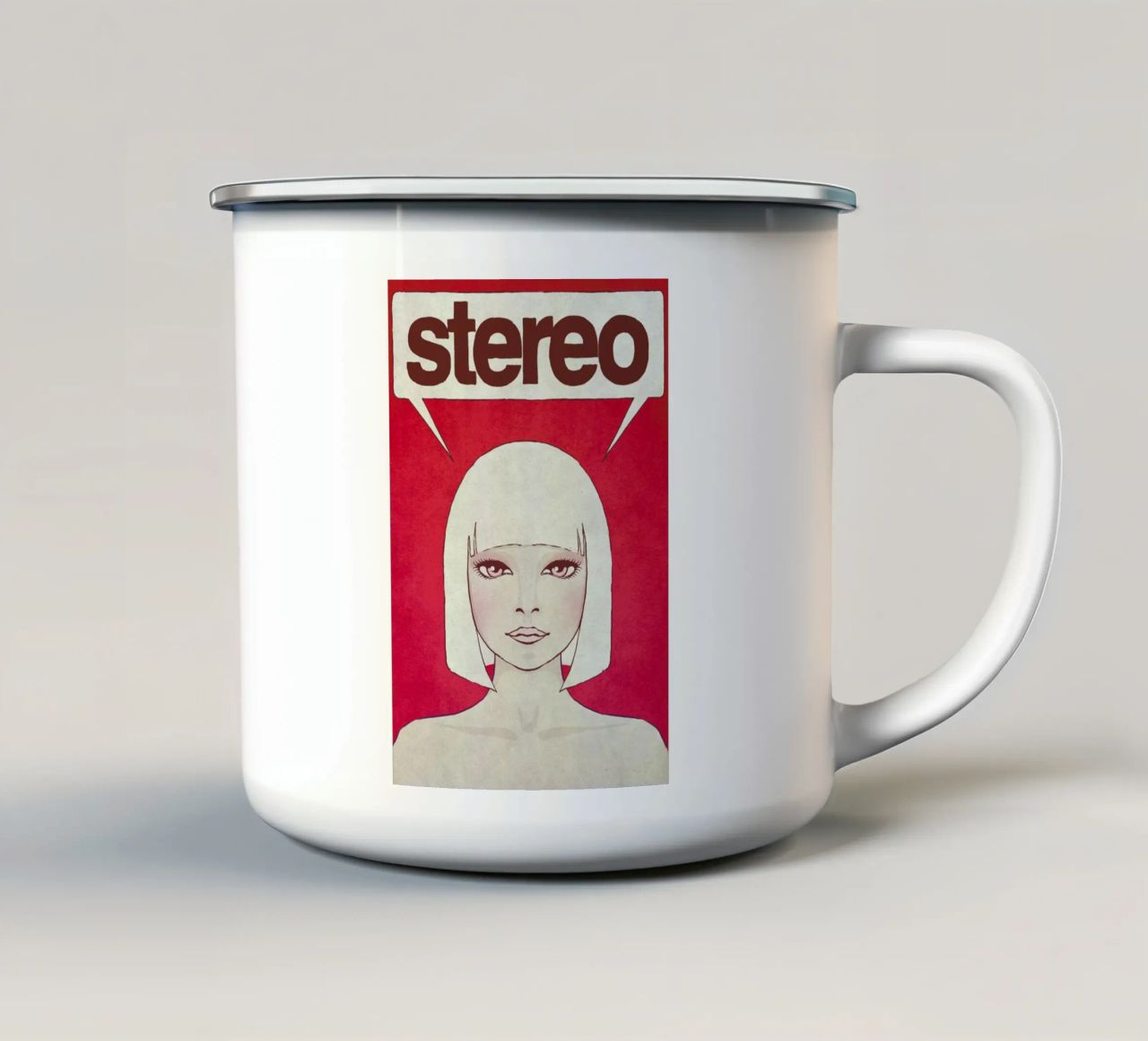 Stereo tazza in smalto da Kuba Gornowicz
