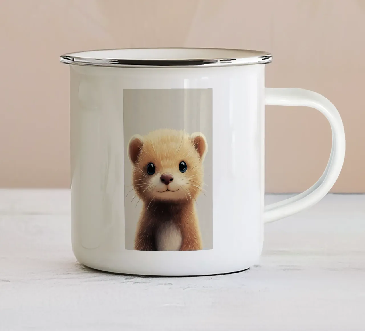 Eroe #16: Donnola tazza in smalto da farbenhelden