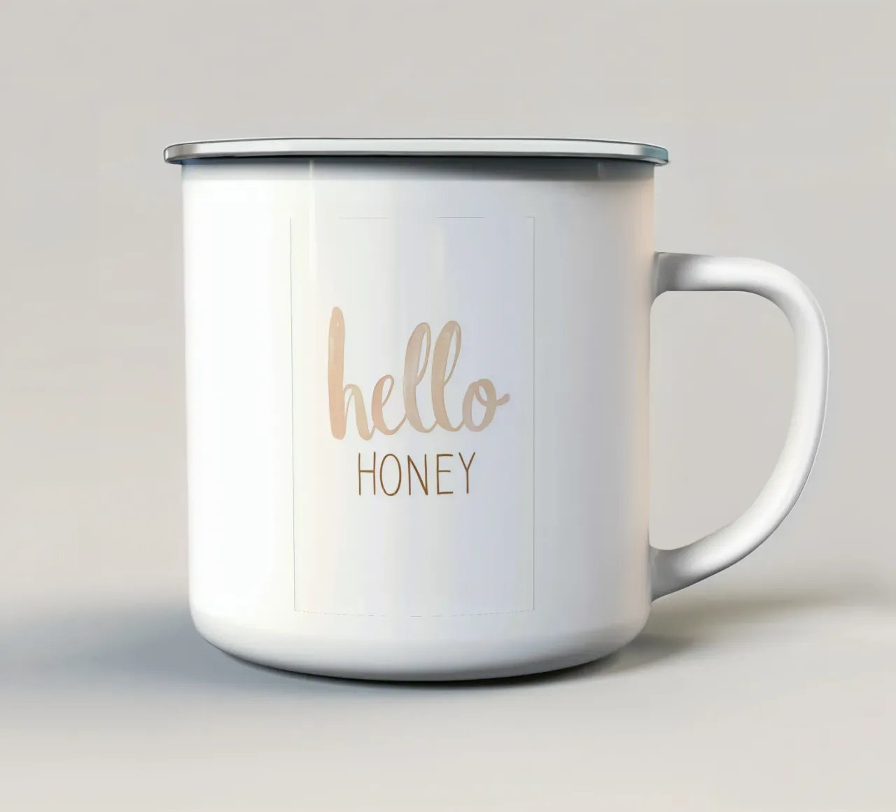 "Arte a pastello "Hello Honey tazza in smalto da Carinaprint