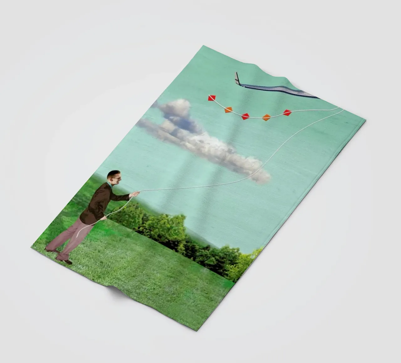Own Your Own Plane coperta in pile da Ellen Weinstein