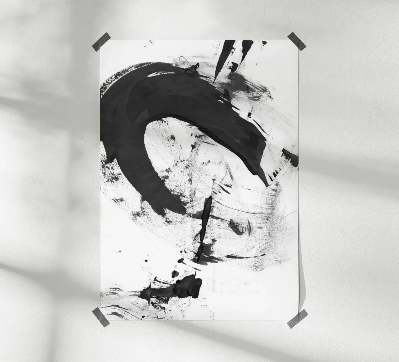 b + w strokes 6 poster da IRIS LEHNHARDT FINE ART