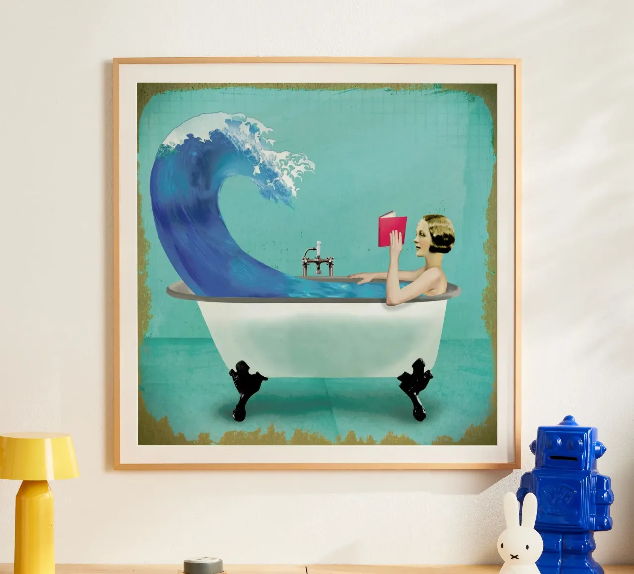 Quiet Night At Home poster con telaio in plastica da Ellen Weinstein