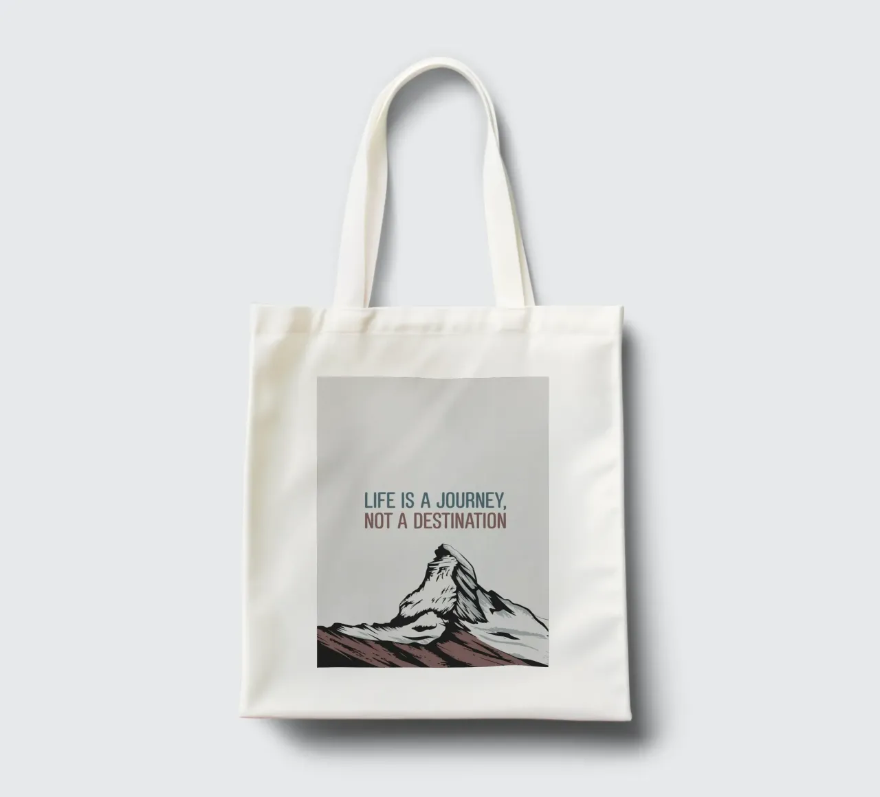 Life is a journey, not a destination borsa in juta da ramosashop