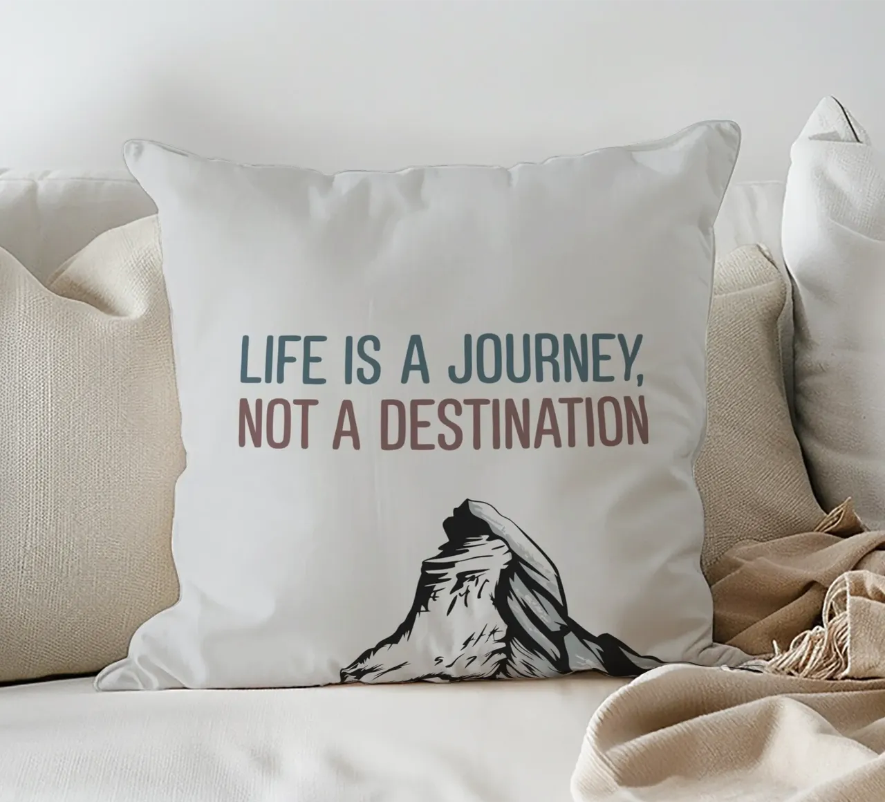 Life is a journey, not a destination cuscino da ramosashop