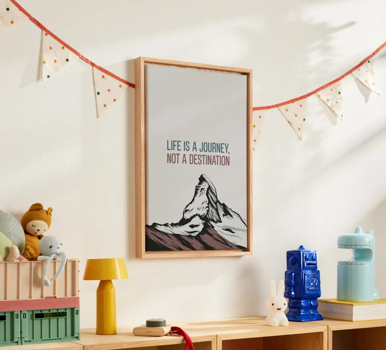 Life is a journey, not a destination Leinwand mit Schattenfugenrahmen von ramosashop