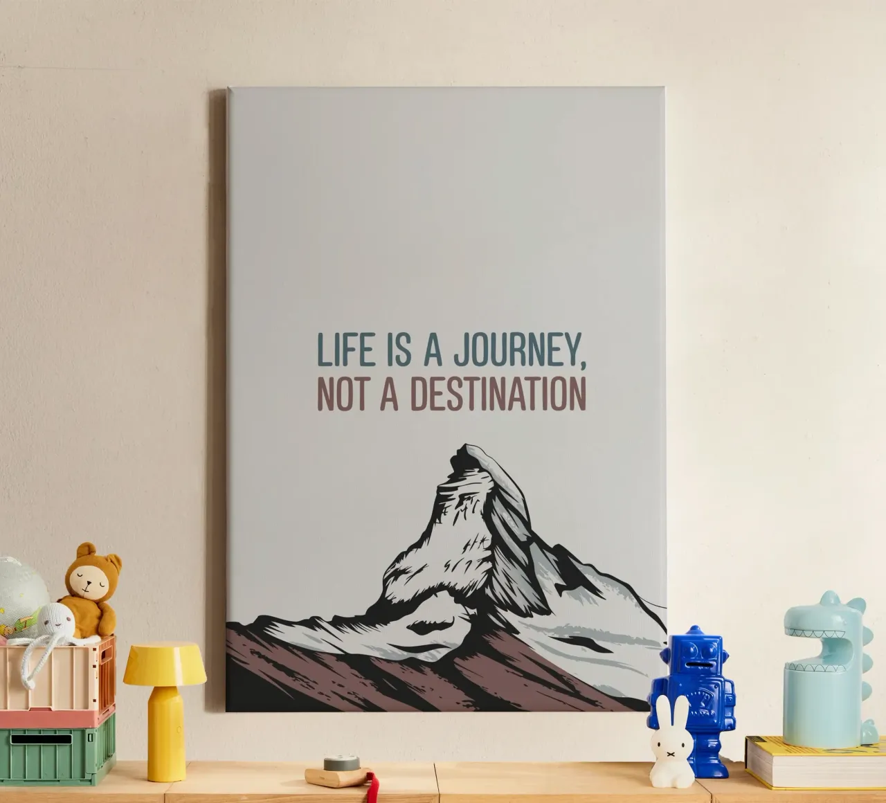 Life is a journey, not a destination Leinwand mit Schattenfugenrahmen von ramosashop