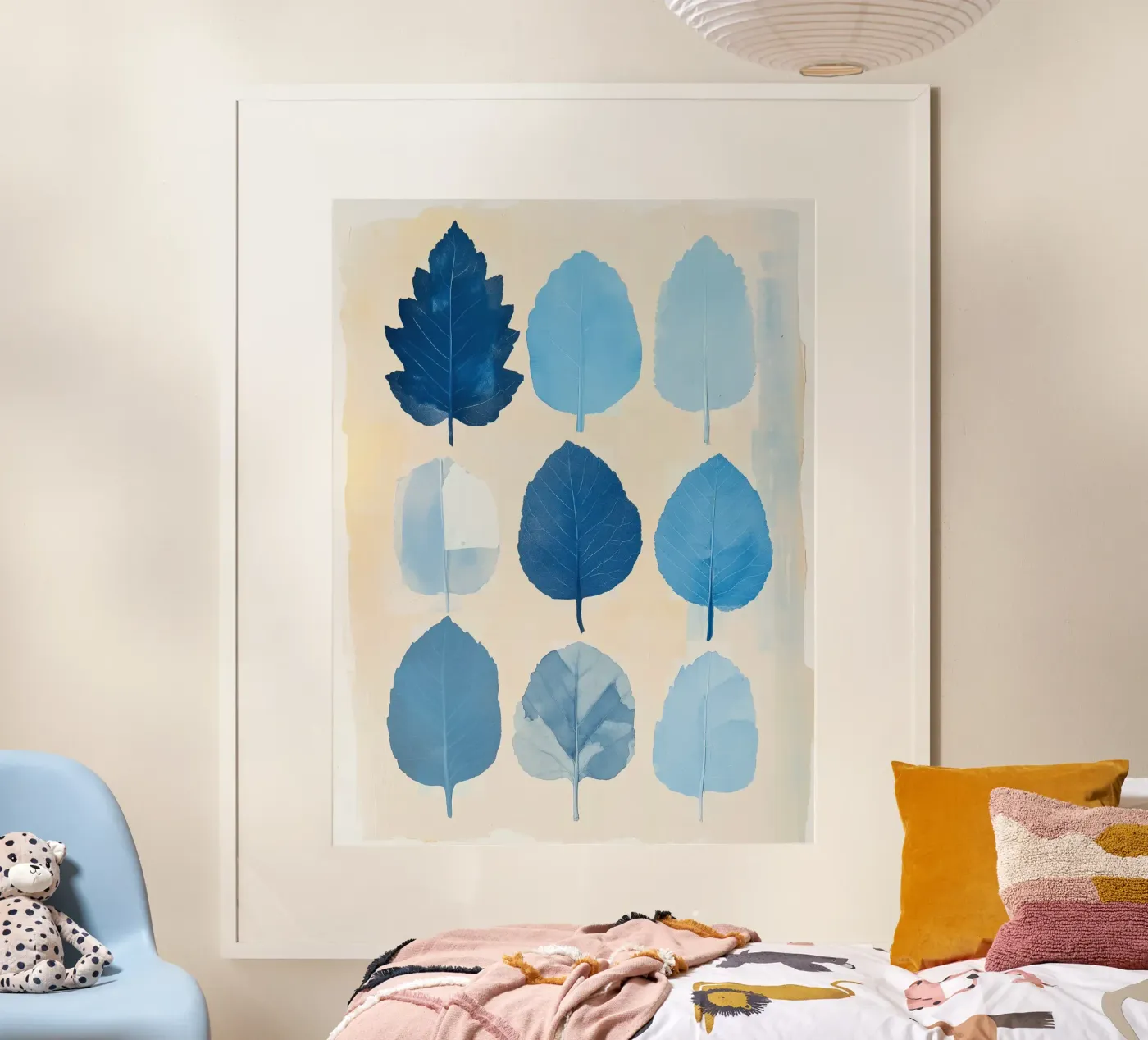 Blue Botanical Leaf Study poster de Hugo