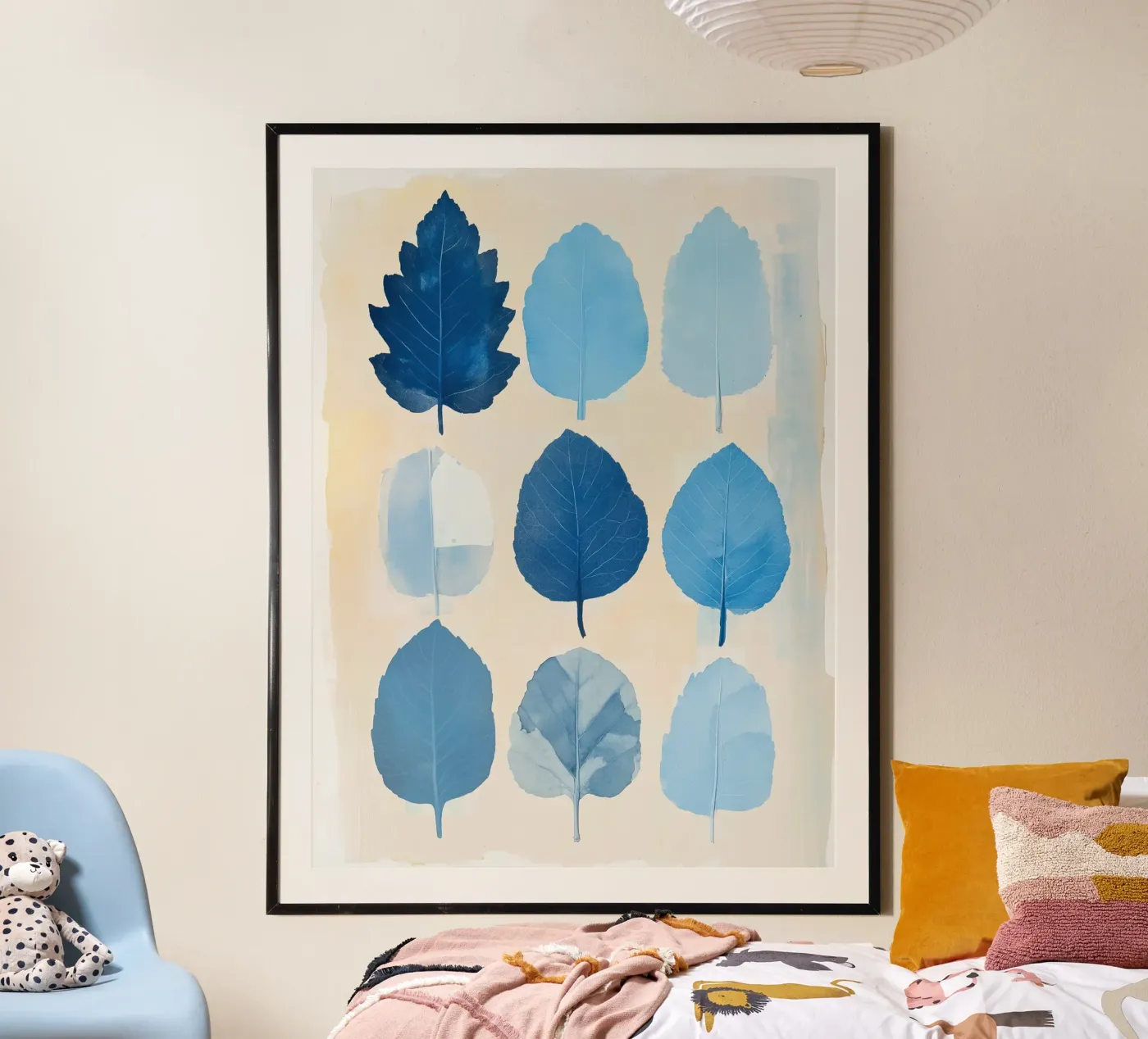 Blue Botanical Leaf Study poster de Hugo
