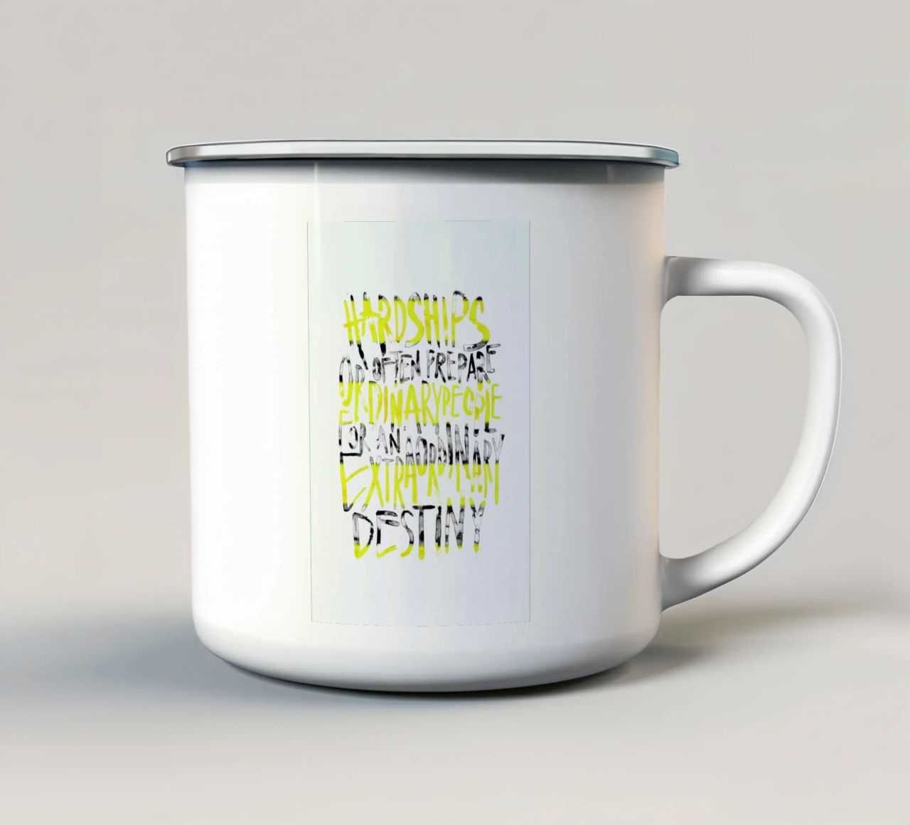 Hardships tazza in smalto da Kristen Polsinelli