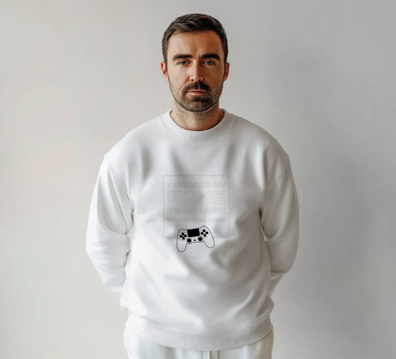 ICH HABE MEIN SPIEL UNTERBROCHEN, UM HIER ZU SEIN DU BIST WILLKOMMEN II Sweatshirt von ArtDesign by KBK