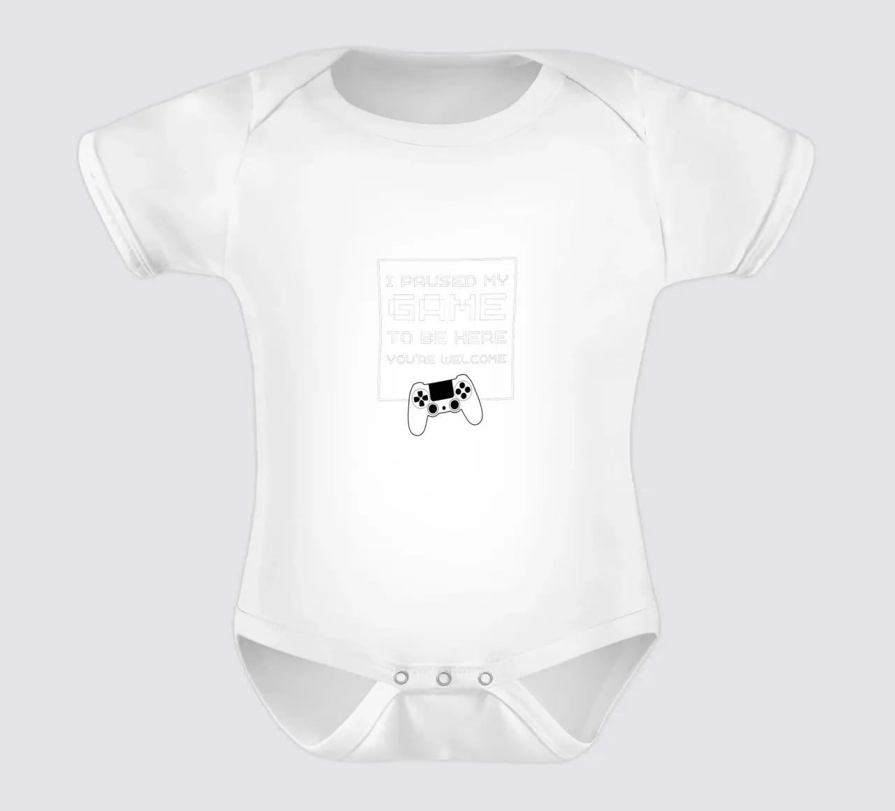 HO MESSO IN PAUSA IL MIO GIOCO PER ESSERE QUI, NON C'È DI CHE II body neonato maniche corte da ArtDesign by KBK