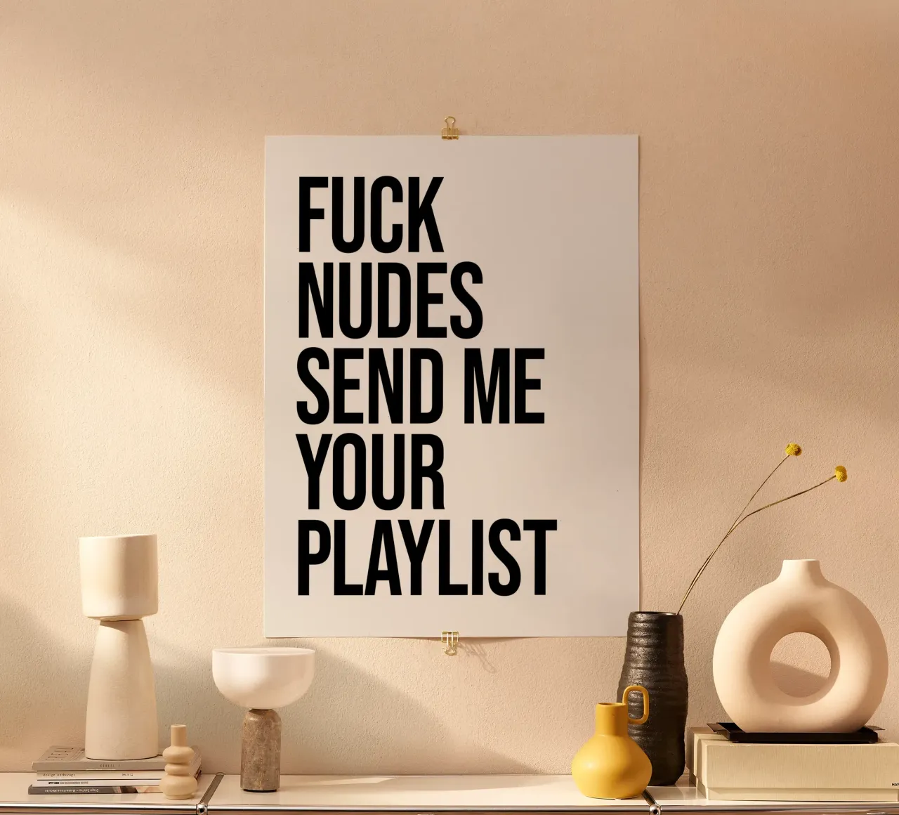 Send me your playlist quote Poster von Paigaam Studio